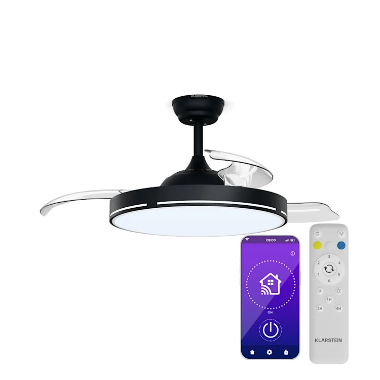 پنکه سقفی هوشمند کلارشتاین آلمان klarstein AirFold Smart - مدل جمع‌ شونده با پره‌های تاشو